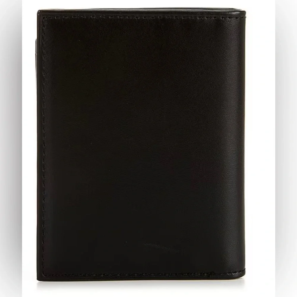 Polo Ralph Lauren Burnished Leather Billfold Wallet Black